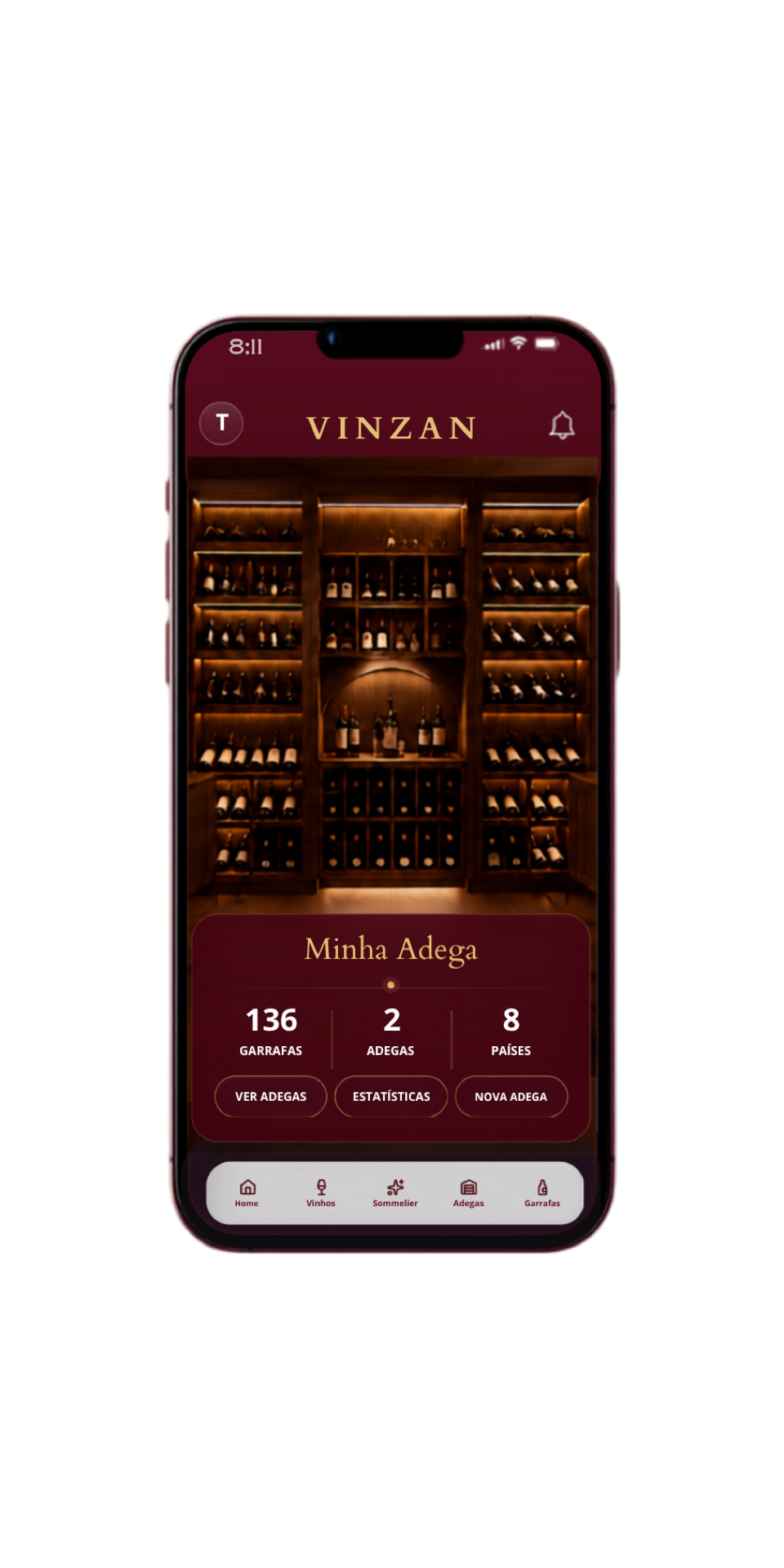 Aplicativo VINZAN no celular